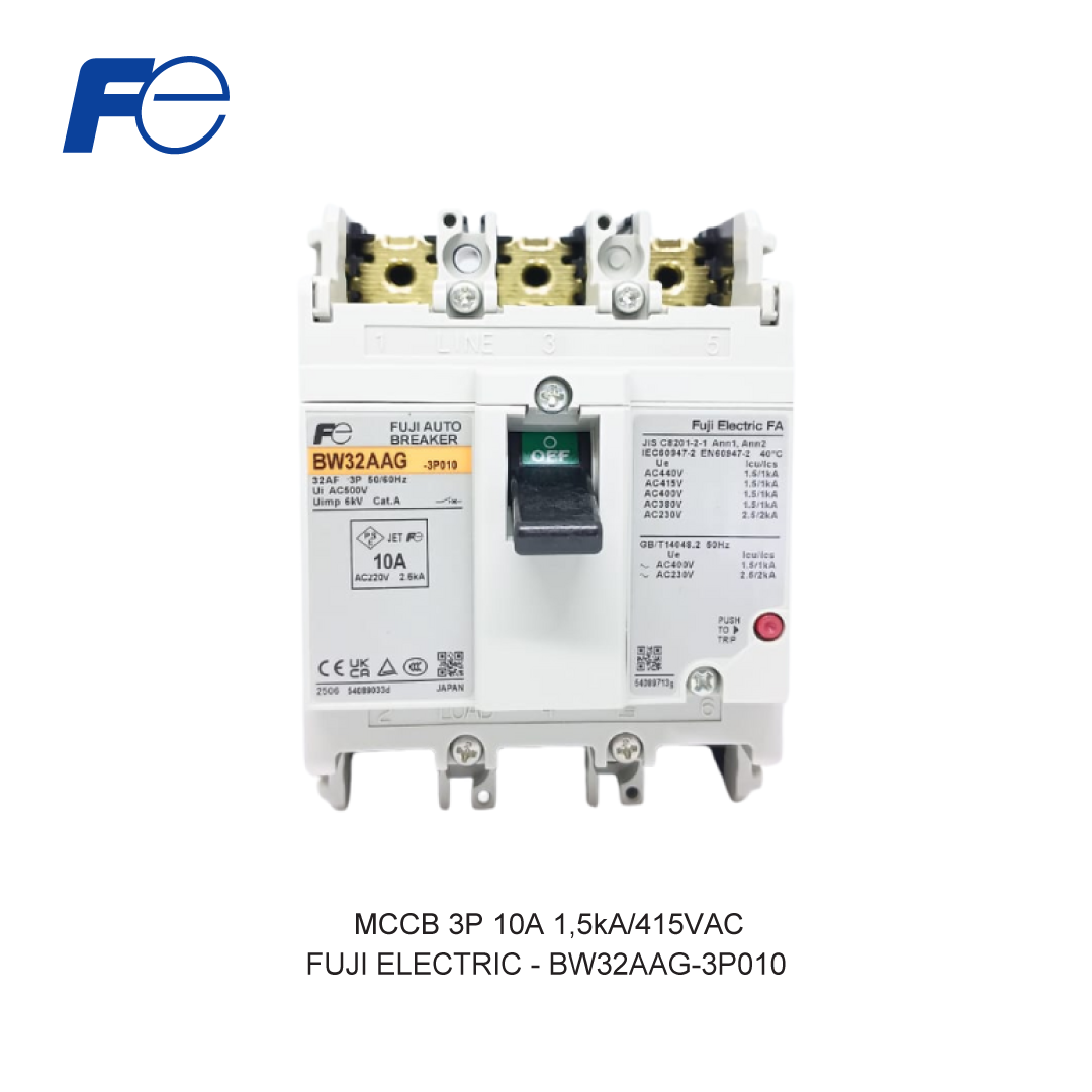 MCCB 3P 10A 1,5kA/415VAC