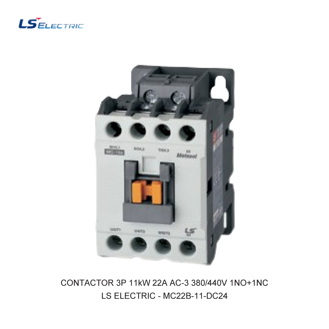CONTACTOR 3P 11kW 22A AC-3 380/440V 1NO+1NC