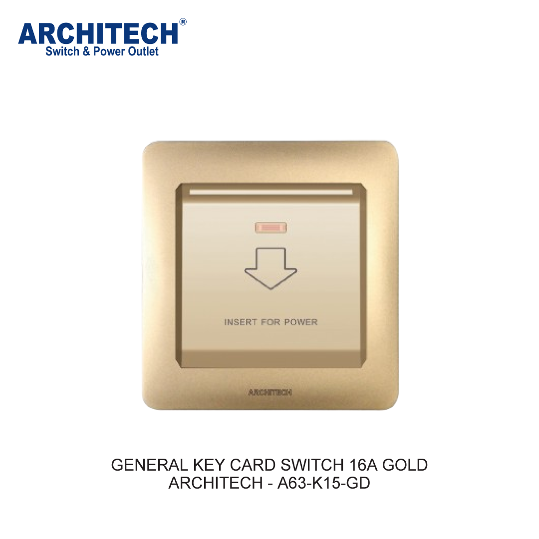 GENERAL KEY CARD SWITCH 16A GOLD