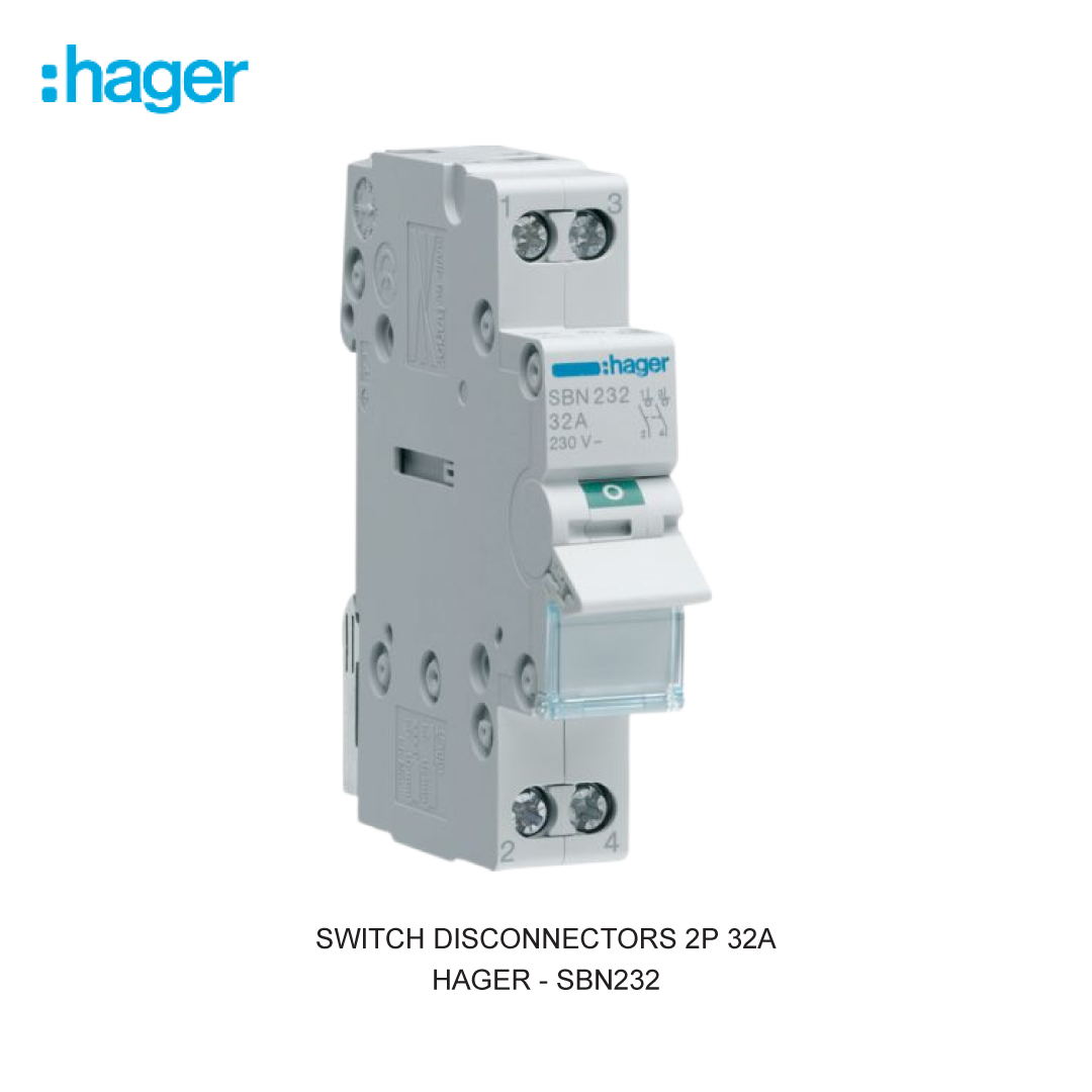 SWITCH DISCONNECTORS 2P 32A