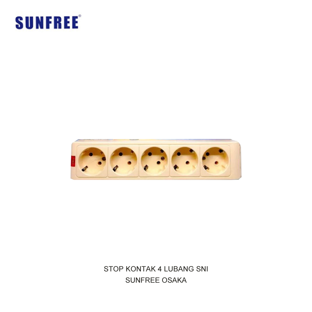 SUNFREE 4 GANG SOCKET SNI