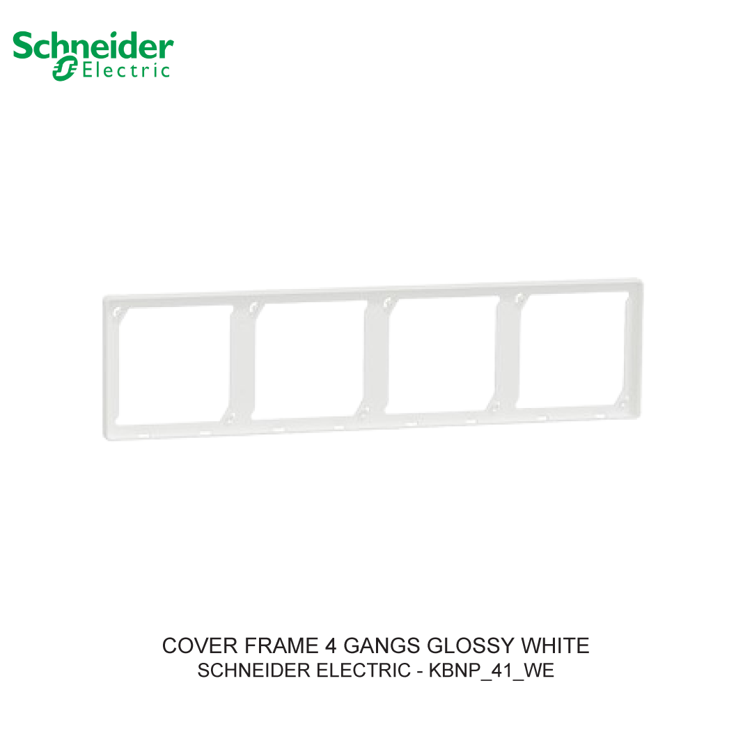 COVER FRAME 4 GANGS GLOSSY WHITE