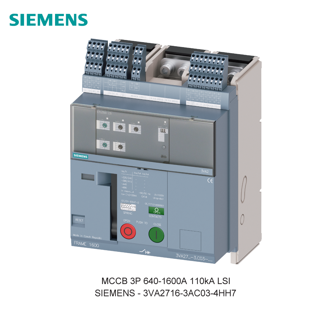 MCCB 3P 640-1600A 110kA LSI