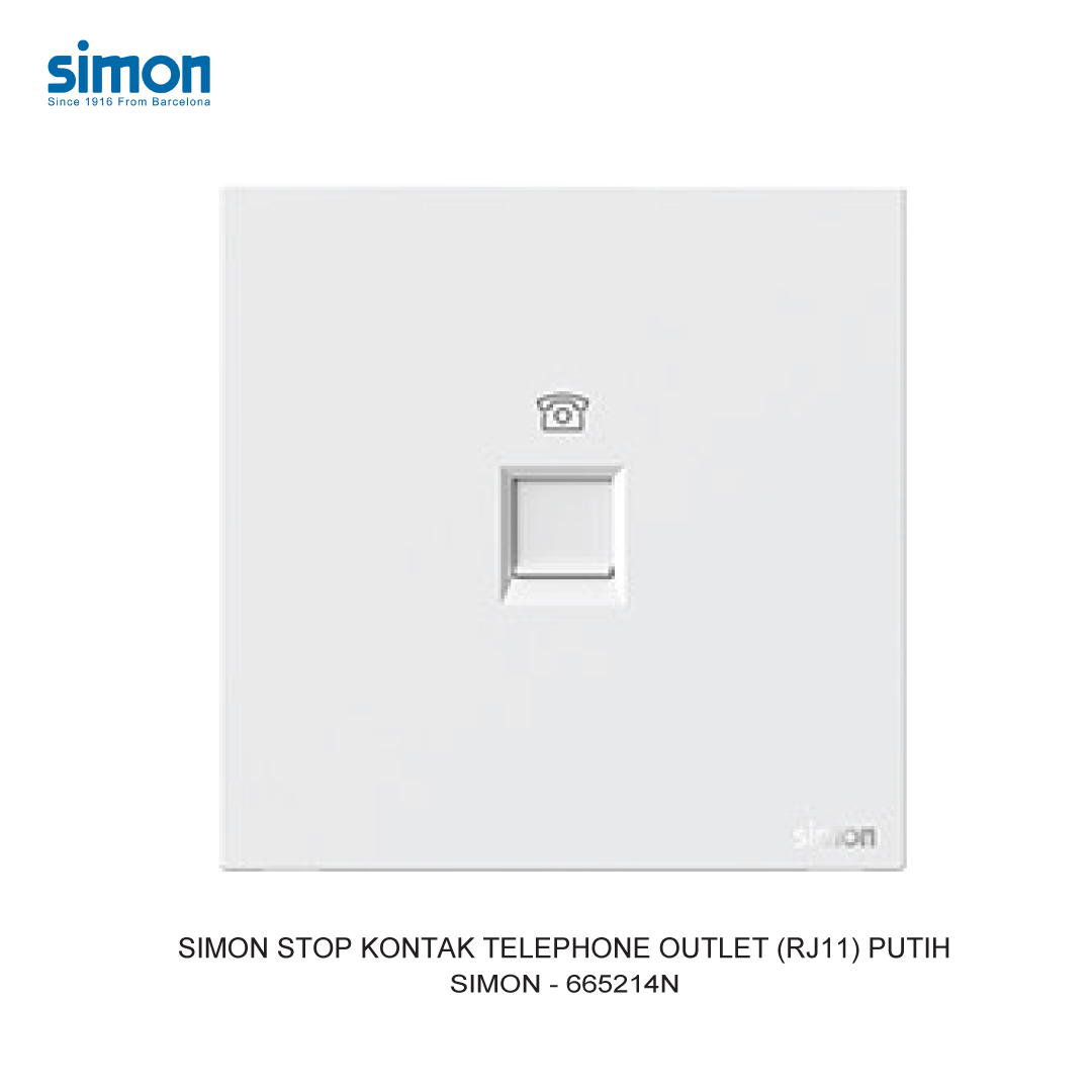 SIMON TELEPHONE OUTLET (RJ11) WHITE