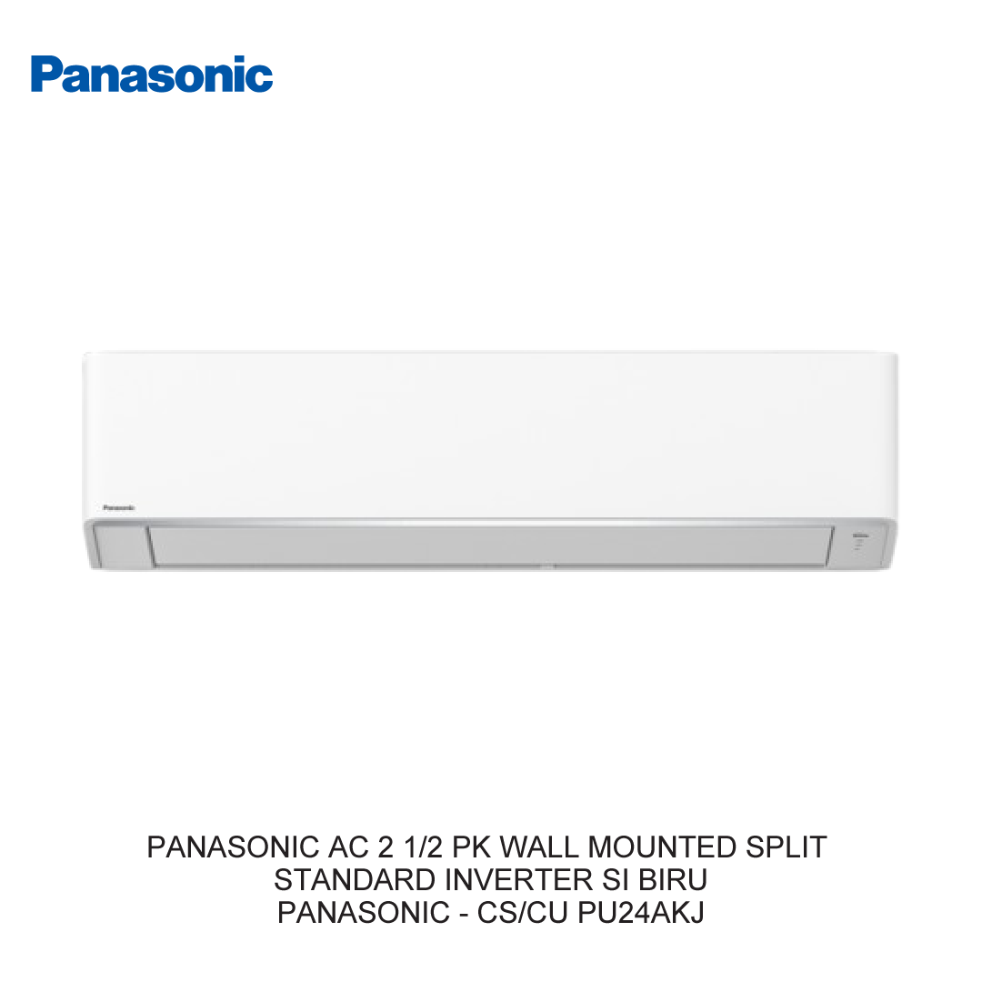 PANASONIC AC 2 1/2 PK WALL MOUNTED SPLIT STANDARD INVERTER SI BIRU