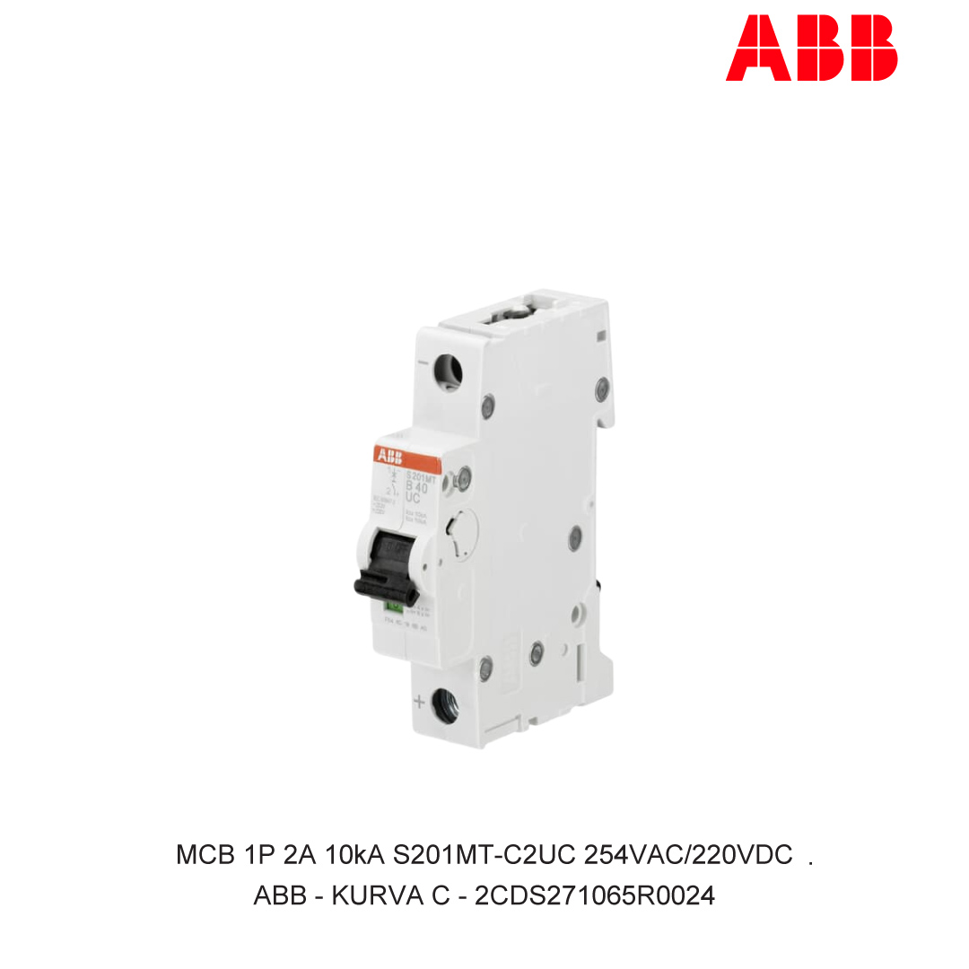 MCB 1P 2A 10kA CURVA C