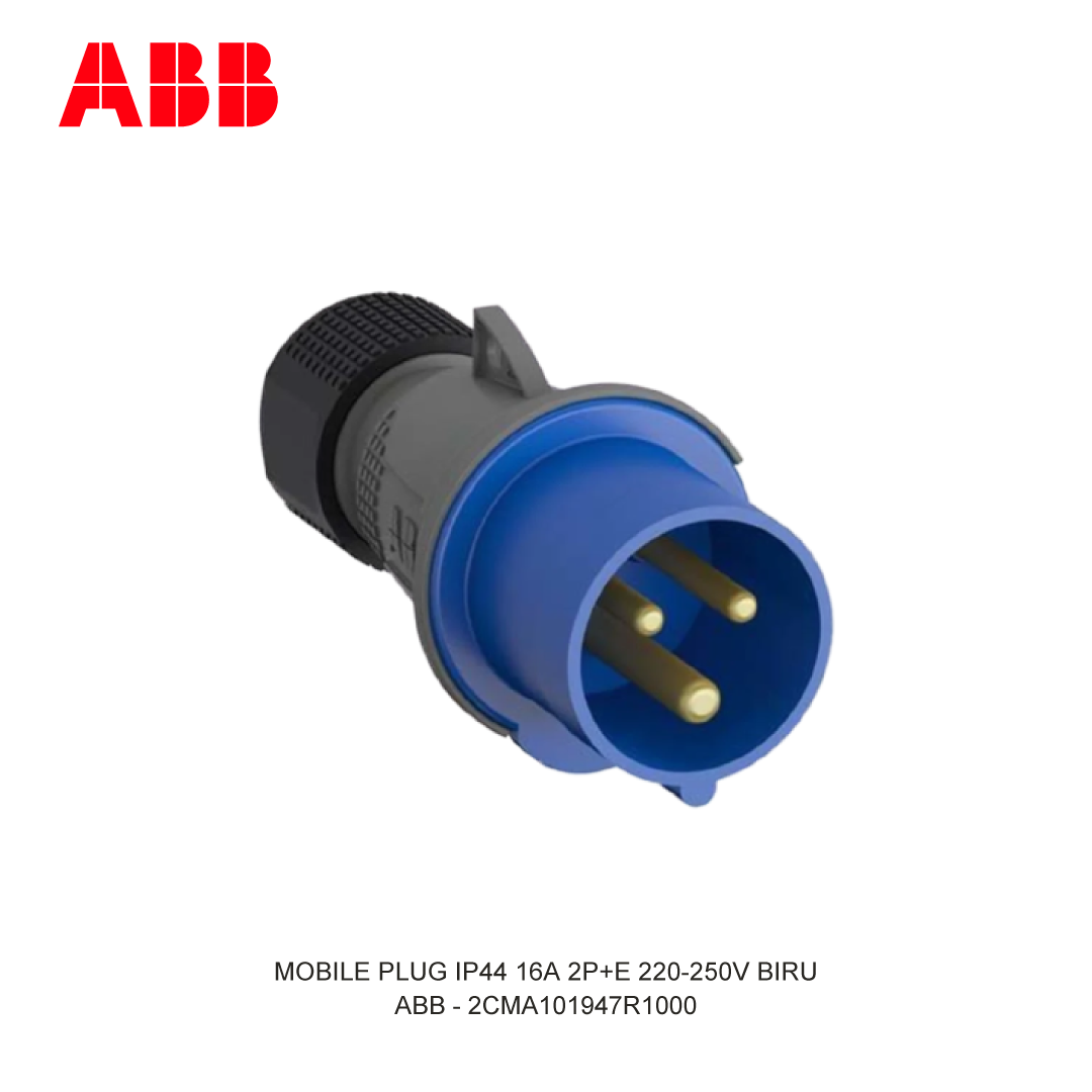 MOBILE PLUG IP44 16A 2P+E 220-250V BLUE