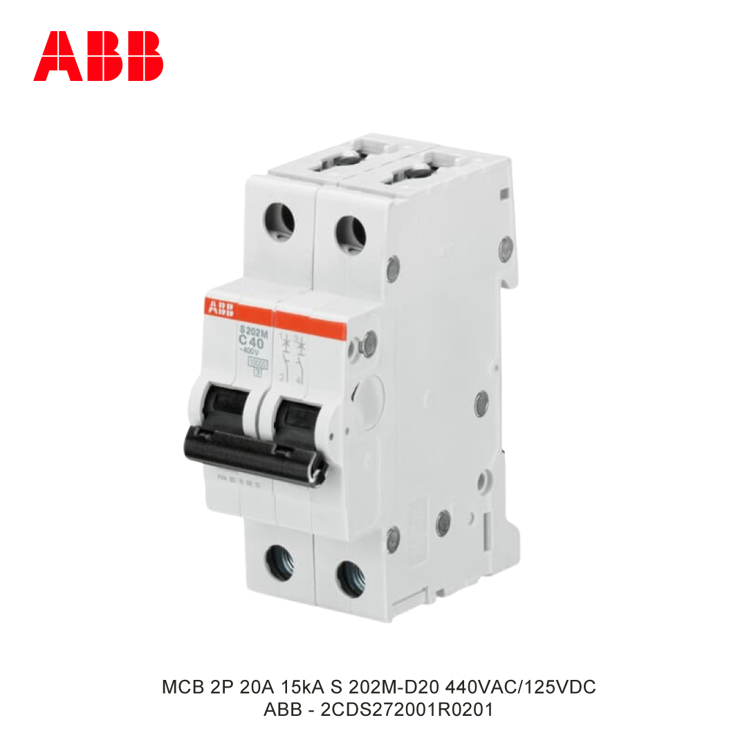 MCB 2P 20A 15kA CURVA D