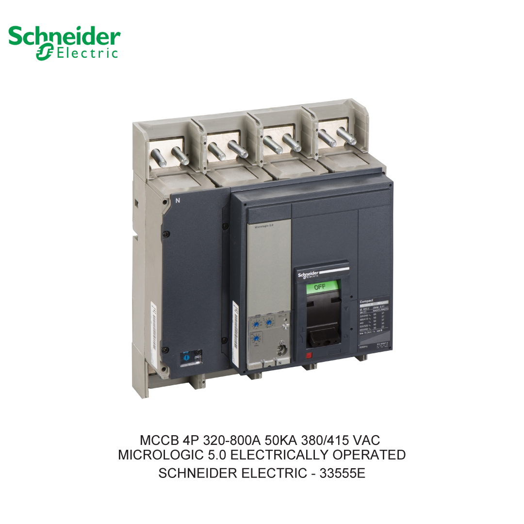 MCCB 4P 320-800A 50KA 380/415VAC MICROLOGIC 5.0 ELECTRICALLY OPERATED