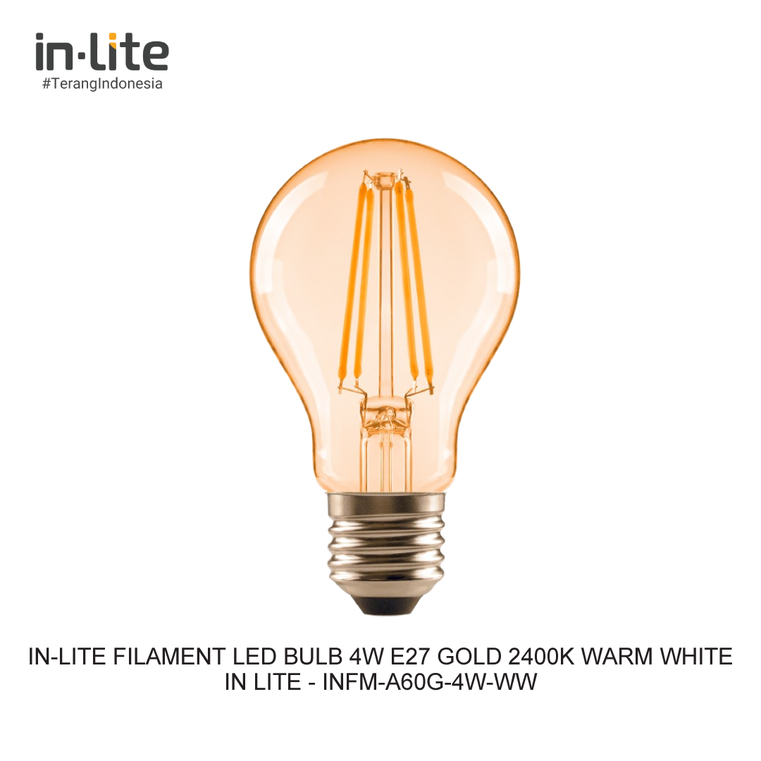 IN-LITE FILAMENT LED BULB 4W E27 GOLD 2400K