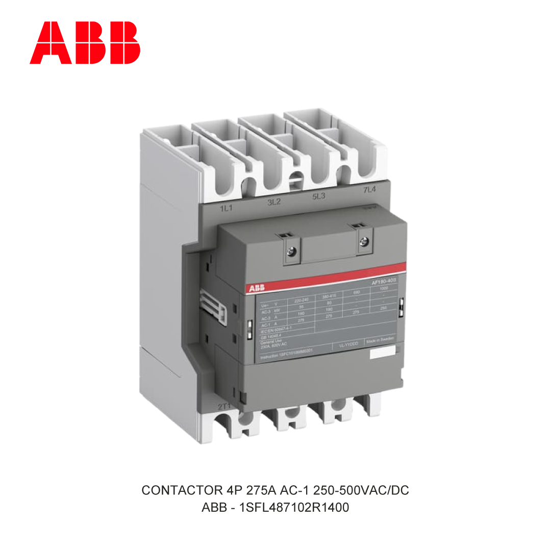 CONTACTOR 4P 275A AC-1 250-500V AC/DC