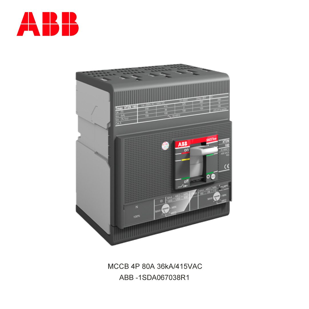 MCCB 4P 80A 36kA/415VAC