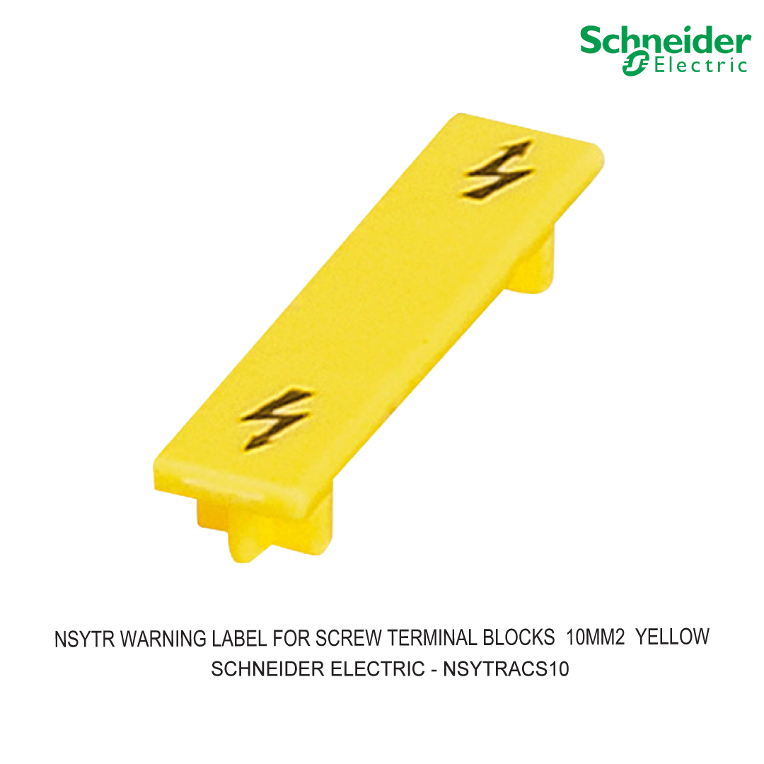 NSYTR WARNING LABEL FOR SCREW TERMINAL BLOCKS  10MM2  YELLOW