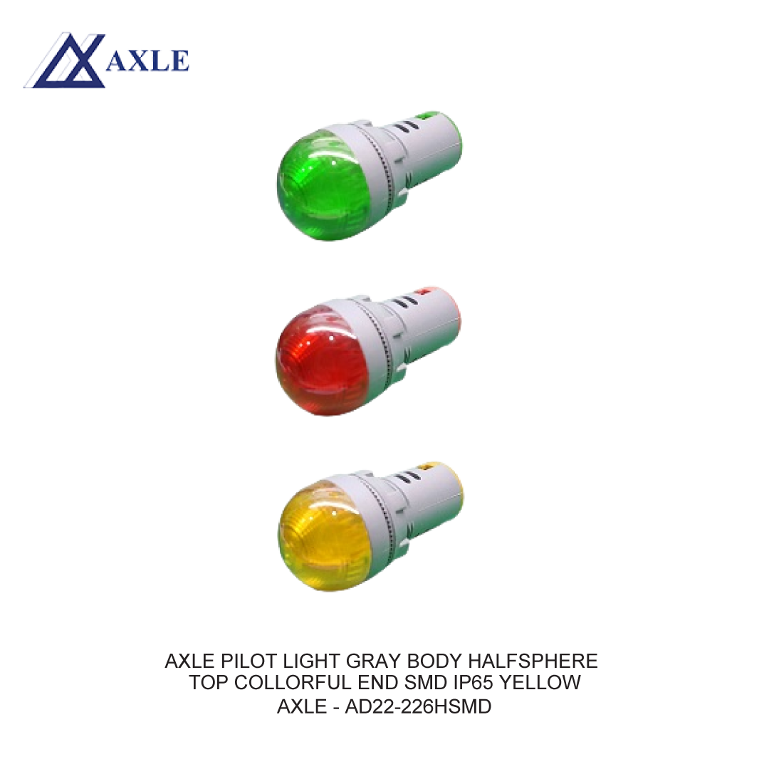 AXLE PILOT LIGHT GRAY BODY HALFSPHERE TOP COLLORFUL END SMD IP65 YELLOW