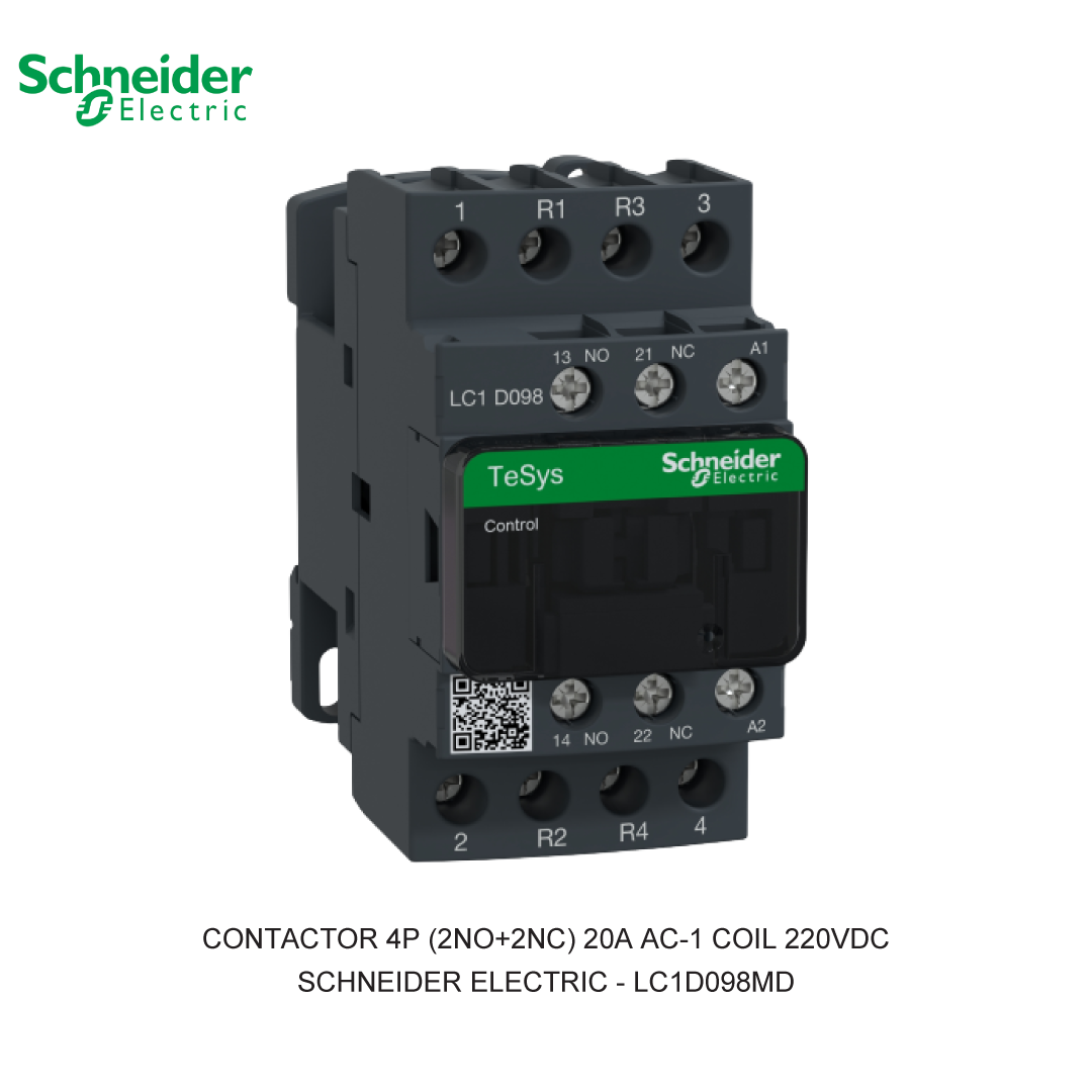 CONTACTOR 4P (2NO+2NC) 20A AC-1 COIL 220VDC