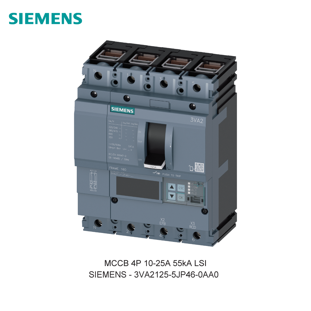 MCCB 4P 10-25A 55kA LSI