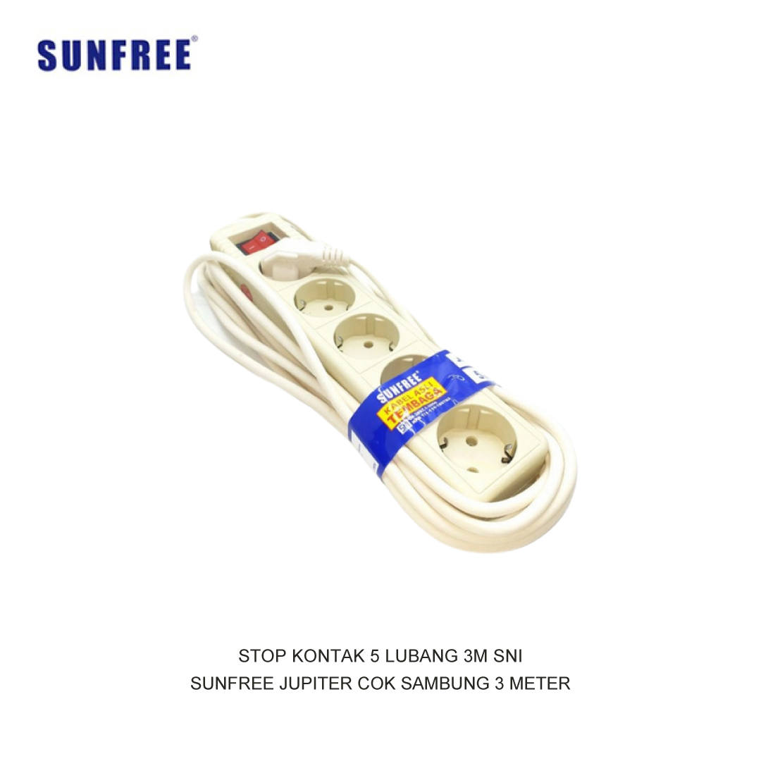 SUNFREE 4 GANG 5M SOCKET SNI