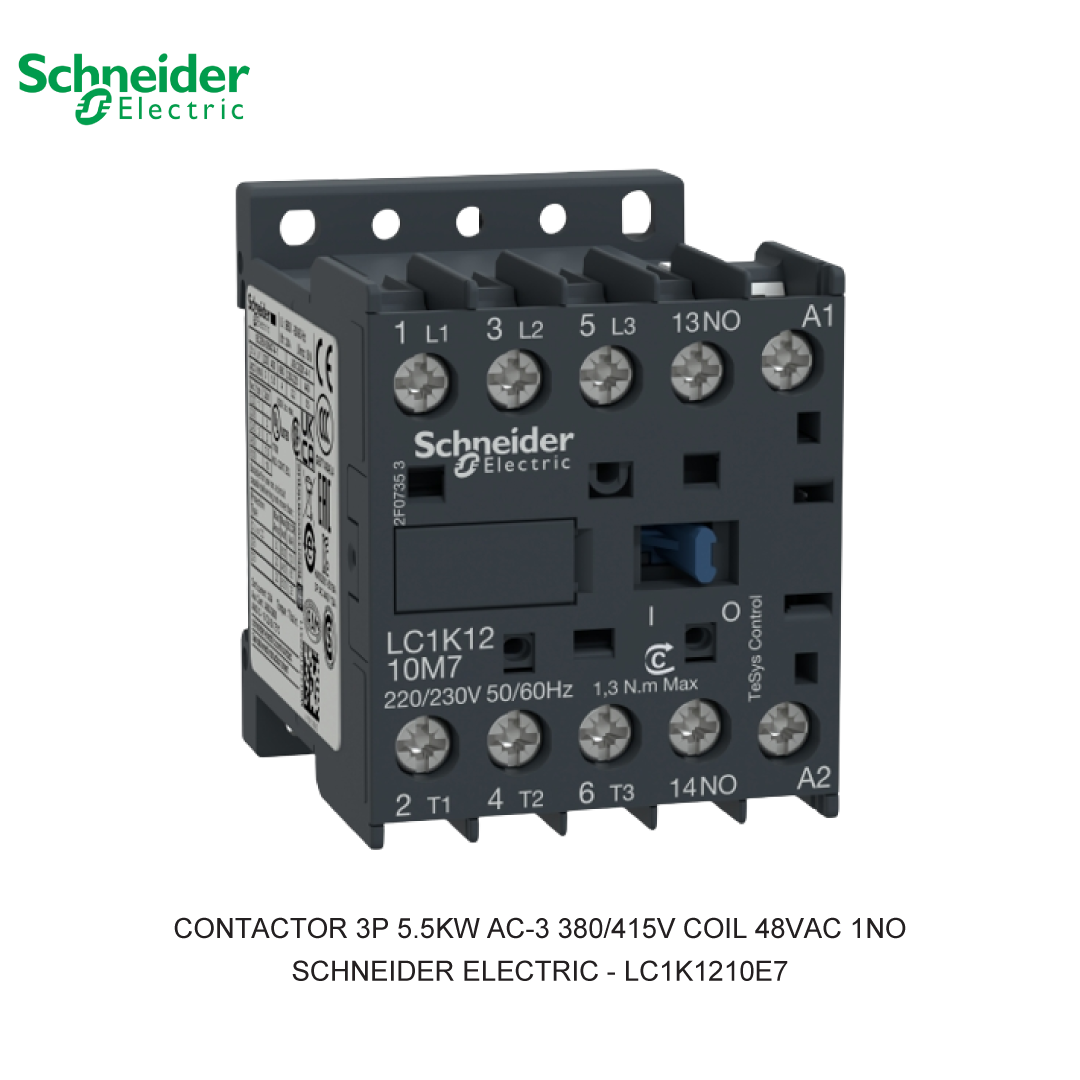 CONTACTOR 3P 5.5KW AC-3 380/415V COIL 48VAC 1NO