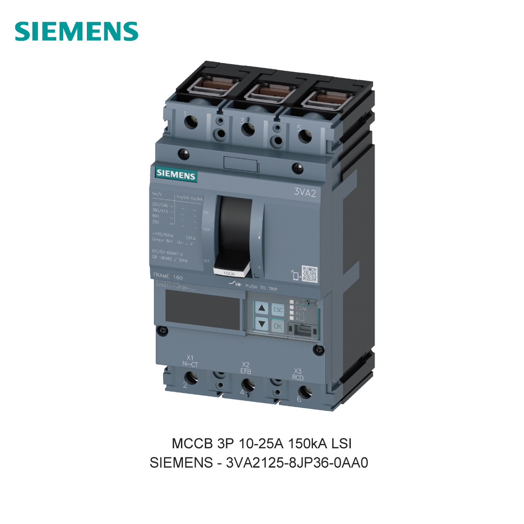MCCB 3P 10-25A 150kA LSI