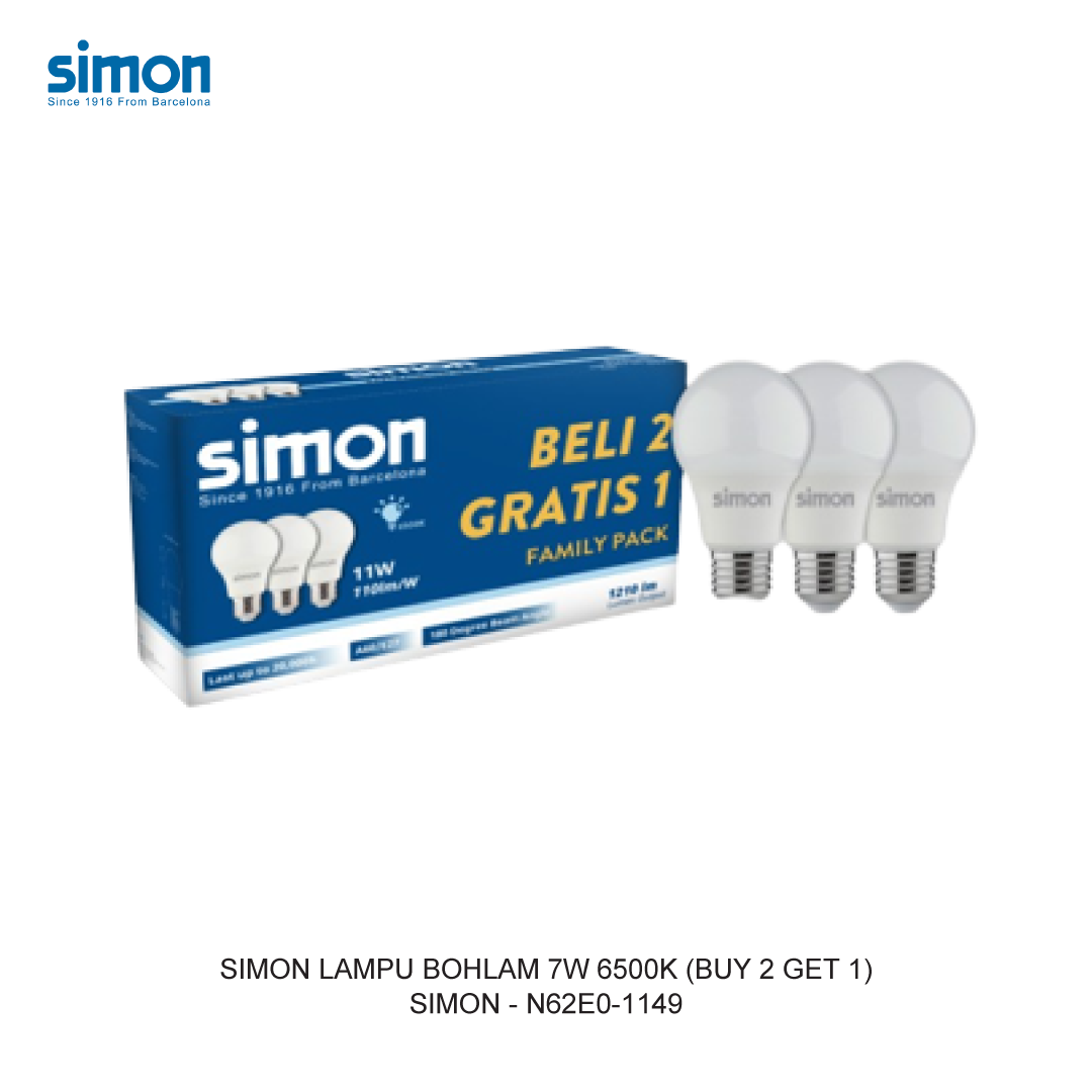 SIMON LED BULB 9W 6500K (BUY 2 GET 1)