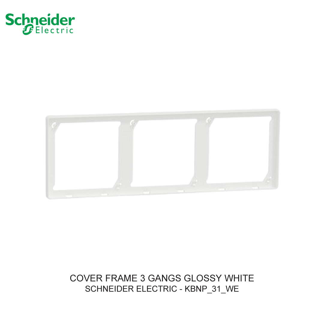 COVER FRAME 3 GANGS GLOSSY WHITE