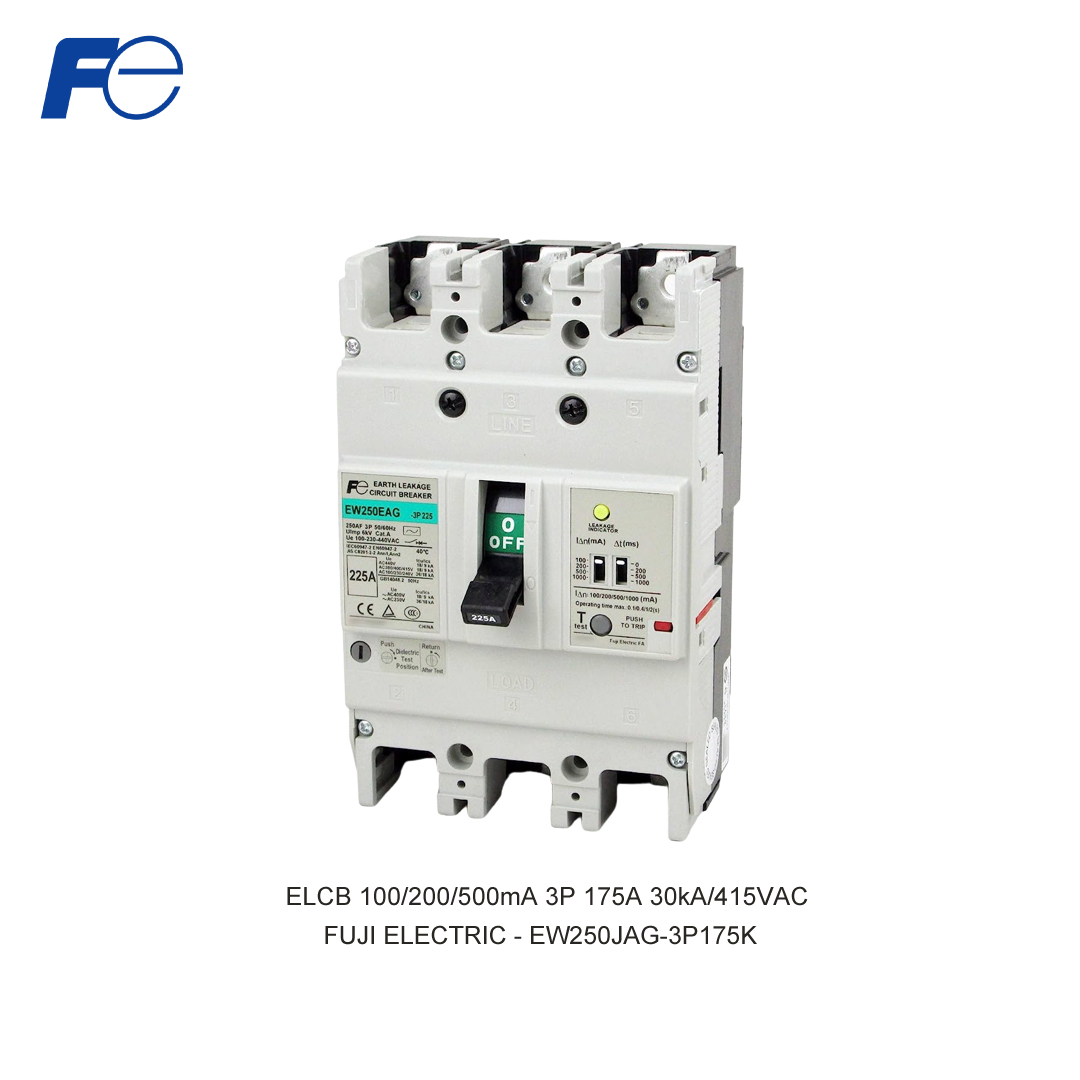 ELCB 100/200/500mA 3P 175A 30kA/415VAC