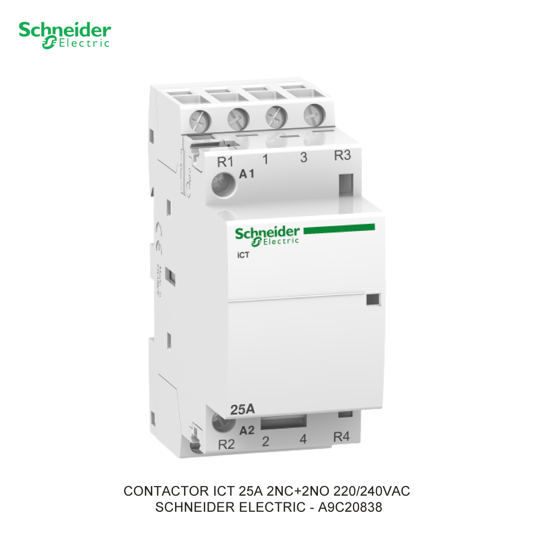 CONTACTOR ICT 25A 2NC+2NO 220/240VAC