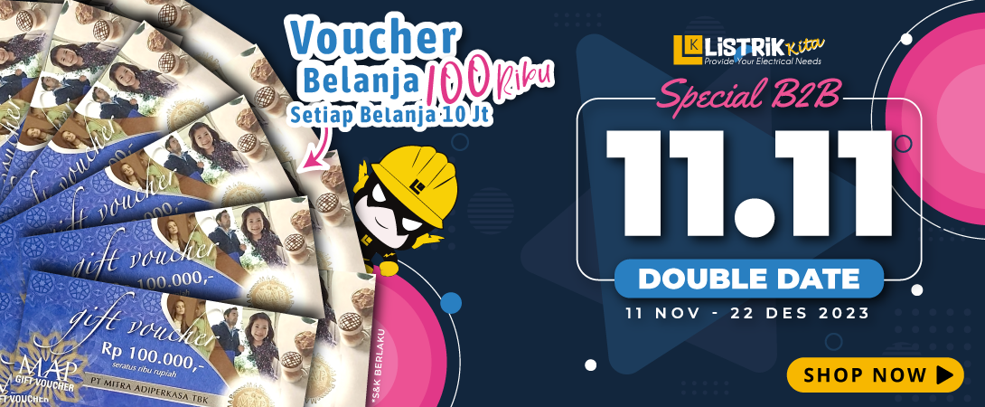 BELANJA SEKARANG, & NIKMATI PROMO 11.11 DOUBLE DATE HANYA DI LISTRIKKITA.COM